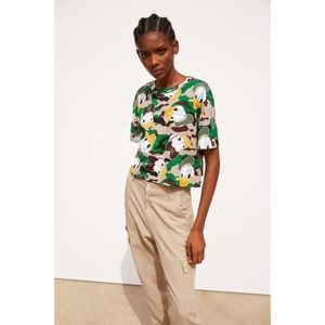 ZARA x Disney Donald Duck Camo Crop Top